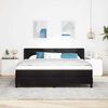 vidaXL Lit &agrave; ressorts avec matelas Noir 200 x 180 cm Polyester