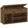 vidaXL Banc &agrave; chaussures Ch&ecirc;ne fum&eacute; 80x30x45 cm Bois d'ing&eacute;nierie
