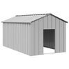 vidaXL Niche pour chien avec toit noir 114x202x101 cm acier galvanis&eacute;