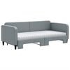 vidaXL Lit de jour avec gigogne et matelas gris clair 90x190 cm tissu