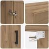 vidaXL Meuble mural 2 pcs Ch&ecirc;ne artisanal 69,5 x 34 x 90 cm