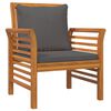 vidaXL Salon de jardin 3 pcs avec coussins bois massif d'acacia
