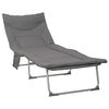 vidaXL Transat pliant avec coussin Anthracite