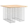 vidaXL Table de jardin Gabion Design 100x102x72 cm Bois massif Pin