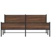 vidaXL Cadre de lit en m&eacute;tal sans matelas ch&ecirc;ne marron 200x200 cm