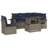 vidaXL Ensemble de canap&eacute; de jardin 6 pcs avec coussins gris r&eacute;sine tress&eacute;e