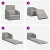 vidaXL Canap&eacute;-Lit Gris clair 65 x 80 x 83 cm Velours
