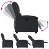 vidaXL Fauteuil inclinable noir cuir v&eacute;ritable