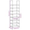 vidaXL Étagère à chaussures 8 niveaux 44x28x145 cm tissu non-tissé