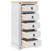vidaXL Table de chevet avec tiroir Blanc 53 x 39 x 103 cm Pin massif