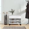 vidaXL Armoire &agrave; chaussure Blanc brillant 70x36x60 cm Bois ing&eacute;nierie