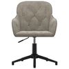 vidaXL Chaises pivotantes &agrave; manger lot de 2 Gris clair Velours