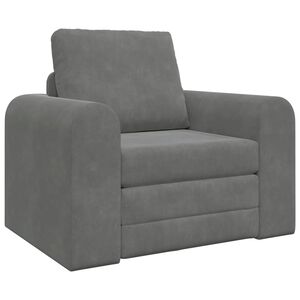 vidaXL Canap&eacute;-Lit Gris fonc&eacute; 98 x 71 x 83 cm Velours