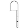 vidaXL &Eacute;chelle de quai &agrave; 3 marches Argent 45 x 11,5 x 134 cm Aluminium