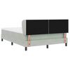 vidaXL Lit &agrave; ressorts avec matelas Gris clair 140 x 190 cm Velours