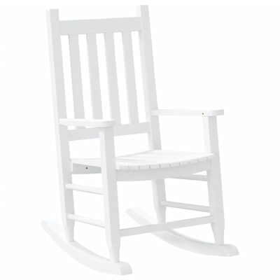 vidaXL Chaise à bascule enfants blanc bois de peuplier massif