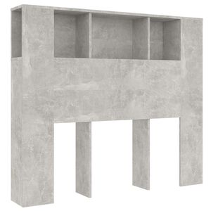 vidaXL Armoire de t&ecirc;te de lit gris b&eacute;ton 120x18,5x102,5 cm