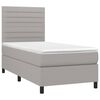 vidaXL Sommier &agrave; lattes de lit avec matelas Gris clair 80x200 cm Tissu