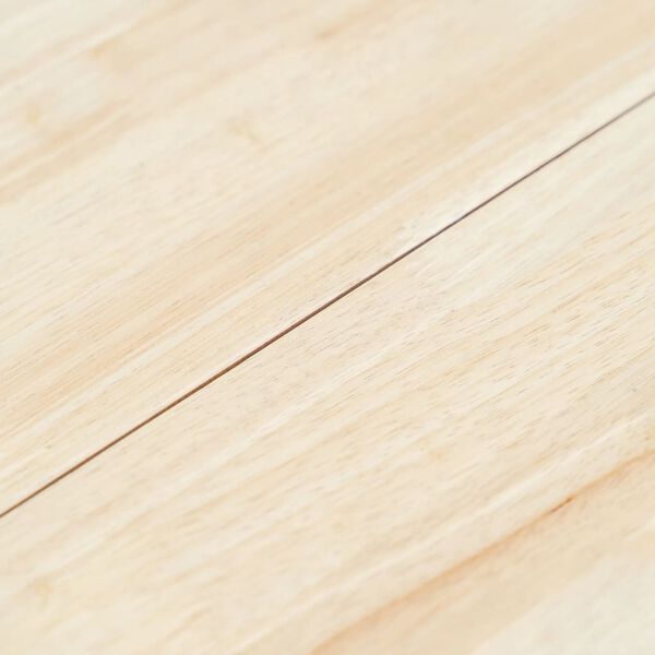vidaXL Table &agrave; manger Blanc et marron 106 cm Bois d'h&eacute;v&eacute;a massif