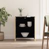 vidaXL Buffet Noir 62x38x70 cm Bois d'ingénierie