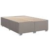 vidaXL Sommier &agrave; lattes de lit avec matelas Taupe 140x190 cm Tissu