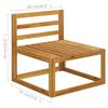 vidaXL Canap&eacute; central sectionnel avec coussin gris fonc&eacute; Bois d'acacia