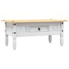 vidaXL Table basse Pin mexicain Gamme Corona Blanc 100x55x44 cm