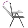 vidaXL Ensemble &agrave; manger de jardin 3 pcs anthracite acier