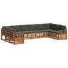 vidaXL Ensemble de canap&eacute;s d'ext&eacute;rieur 10 pc Naturel et Anthracite