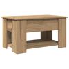vidaXL Table basse ch&ecirc;ne artisanal 79x49x41 cm bois d'ing&eacute;nierie
