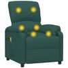 vidaXL Fauteuil de massage Vert fonc&eacute; Tissu