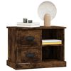 vidaXL Table de chevet ch&ecirc;ne fum&eacute; 60x35,5x45 cm