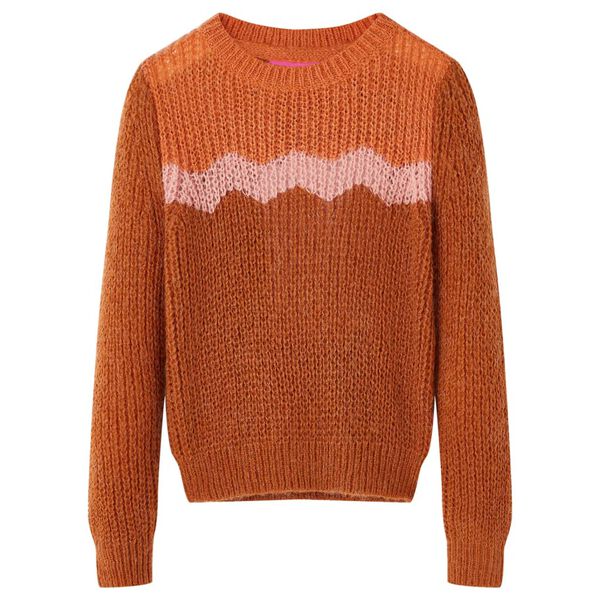 Pull-over tricoté pour enfants cognac 140
