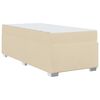 vidaXL Cadre de lit avec matelas Cr&egrave;me 90 x 190 cm tissu