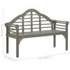 vidaXL Banc de jardin avec coussin 135 cm Bois d'acacia massif Gris