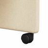 vidaXL Chaises de Salle &agrave; Manger avec Roues 2 pcs Cr&egrave;me tissu