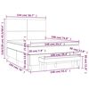 vidaXL Sommier &agrave; lattes de lit avec matelas Bleu 140x190 cm Tissu