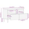 vidaXL Armoires de rangement avec tiroir Multicolore 70 x 33,5 x 46 cm
