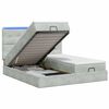 vidaXL Lit coffre avec matelas et LED Gris clair 160 x 200 cm Velours