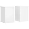 vidaXL Supports pour plantes 2 pcs blanc 25x25x35 cm bois d'ing&eacute;nierie
