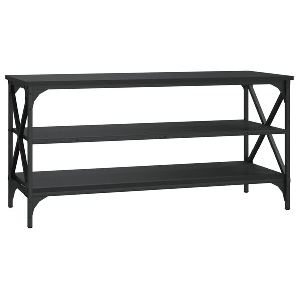 vidaXL Meuble TV Noir 100x40x50 cm Bois d'ing&eacute;nierie