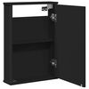 vidaXL Armoire &agrave; miroir de salle de bain noir bois d'ing&eacute;nierie