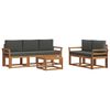 vidaXL Ensemble de canap&eacute;s d'ext&eacute;rieur 6 pc Naturel et Anthracite