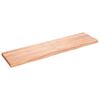 vidaXL Comptoir de salle de bain marron 120x30x(2-4) cm bois trait&eacute;