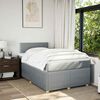 vidaXL Sommier &agrave; lattes de lit avec matelas Gris clair 120x200cm Tissu