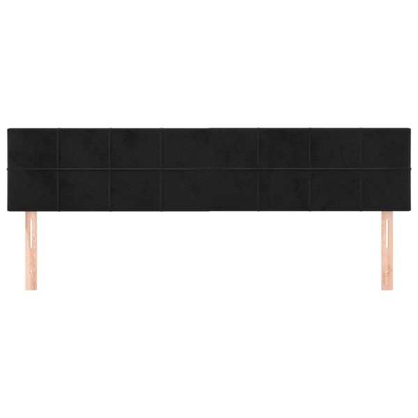 vidaXL T&ecirc;tes de lit Noir 160 x 5 x 78/88 cm Velours