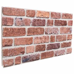 vidaXL Panneaux muraux 10 pc 100 x 50 cm Rouge Mousse EPS
