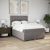 vidaXL Sommier &agrave; lattes de lit avec matelas Taupe 140x190 cm Tissu