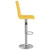 vidaXL Tabourets de bar lot de 2 jaune moutarde tissu