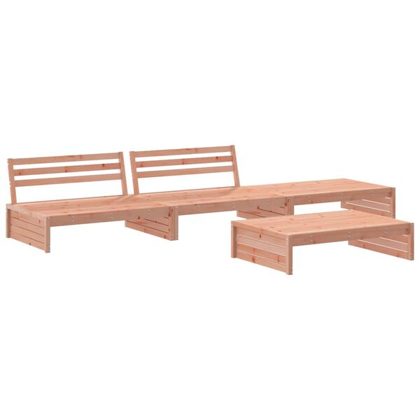vidaXL Salon de jardin 4 pcs avec coussins bois massif douglas